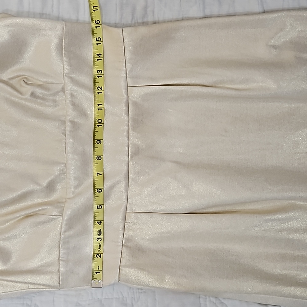 Escada Luxury Champagne Cream  Sheath dress with pockets! Silk/cotton blend - Picture 10 of 13